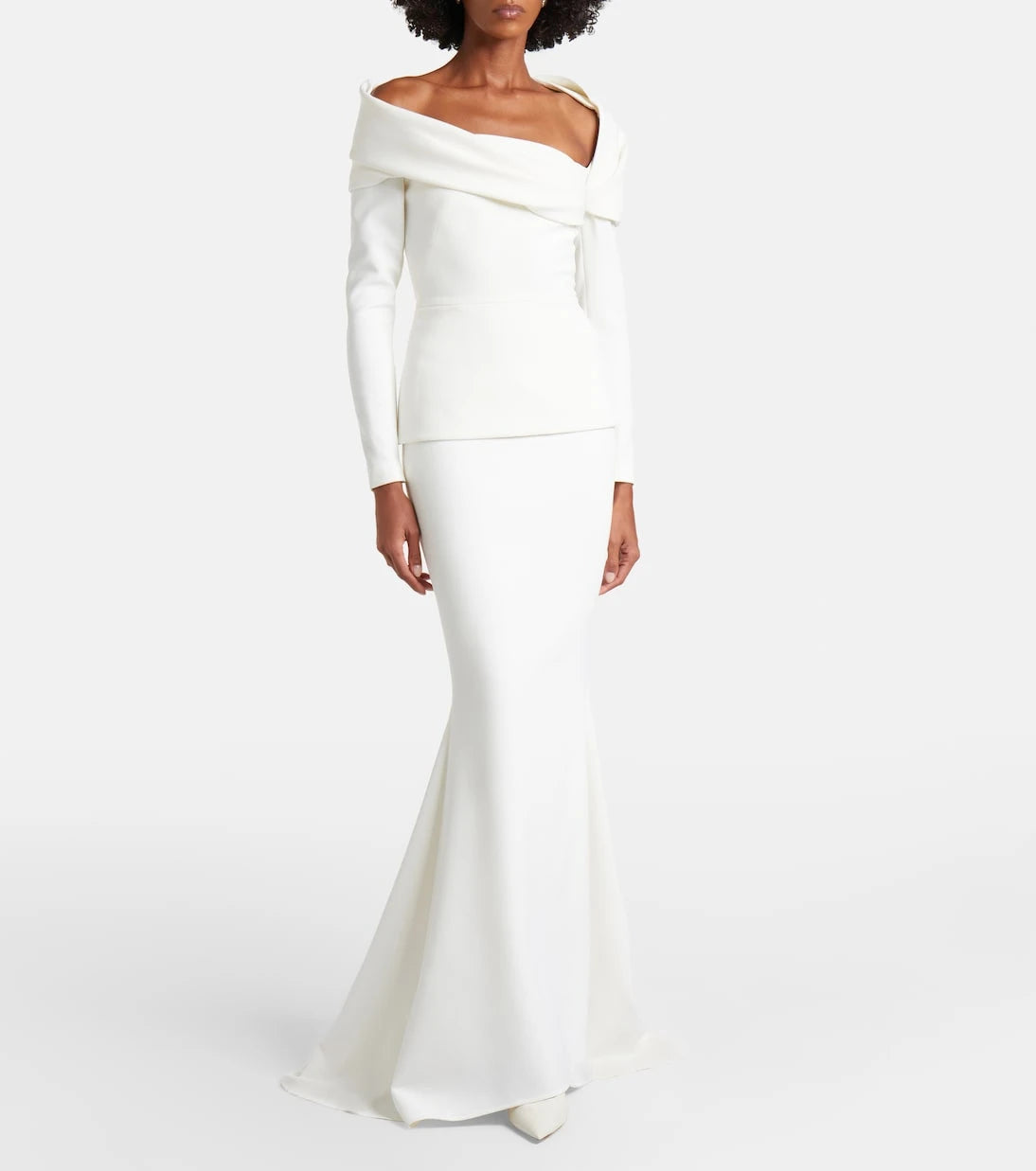 Safiyaa - Millie draped crêpe gown