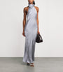 ANINE BING Blue Silk Eliana Maxi Dress