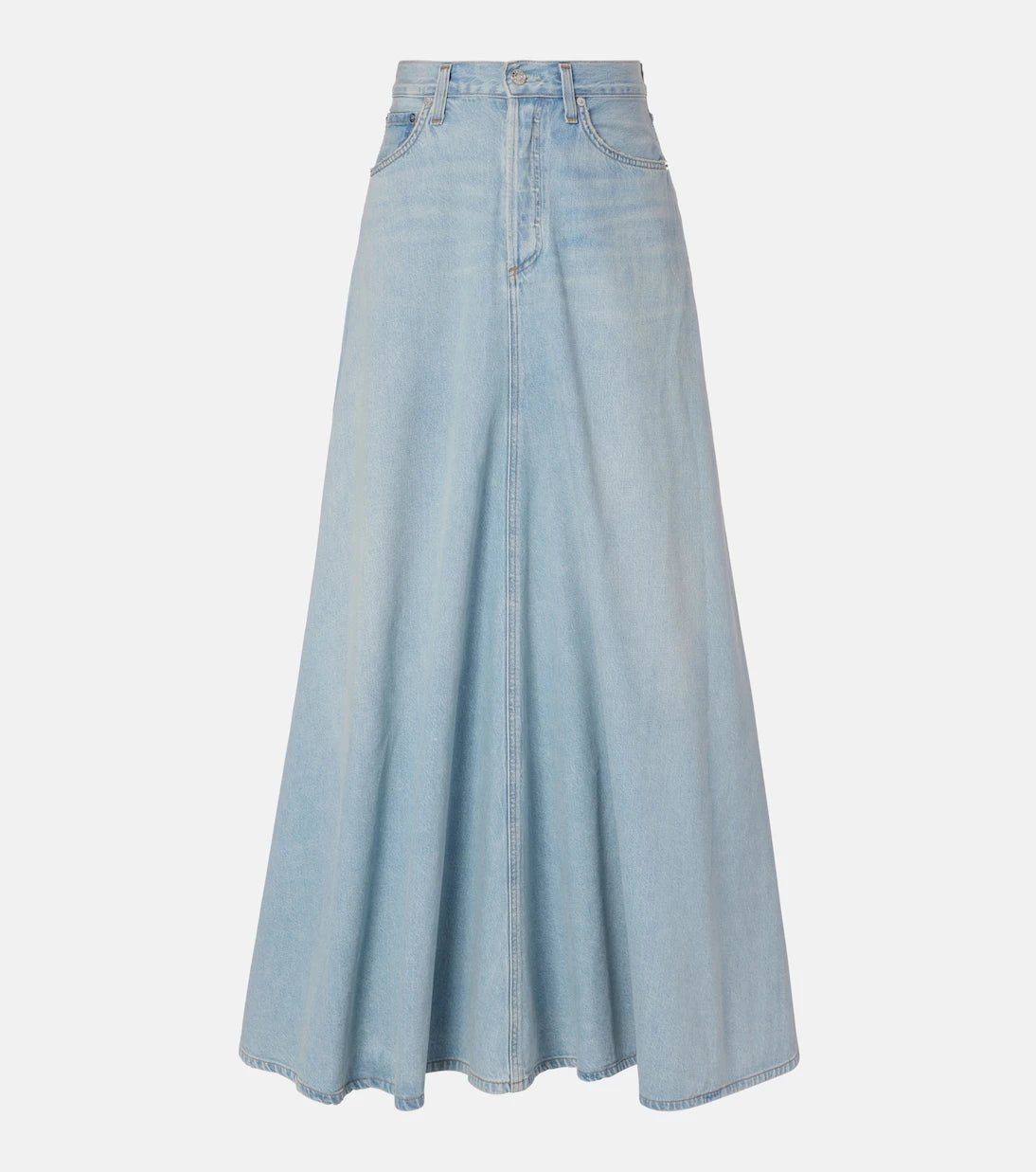 Agolde - Odin mid-rise denim maxi skirt