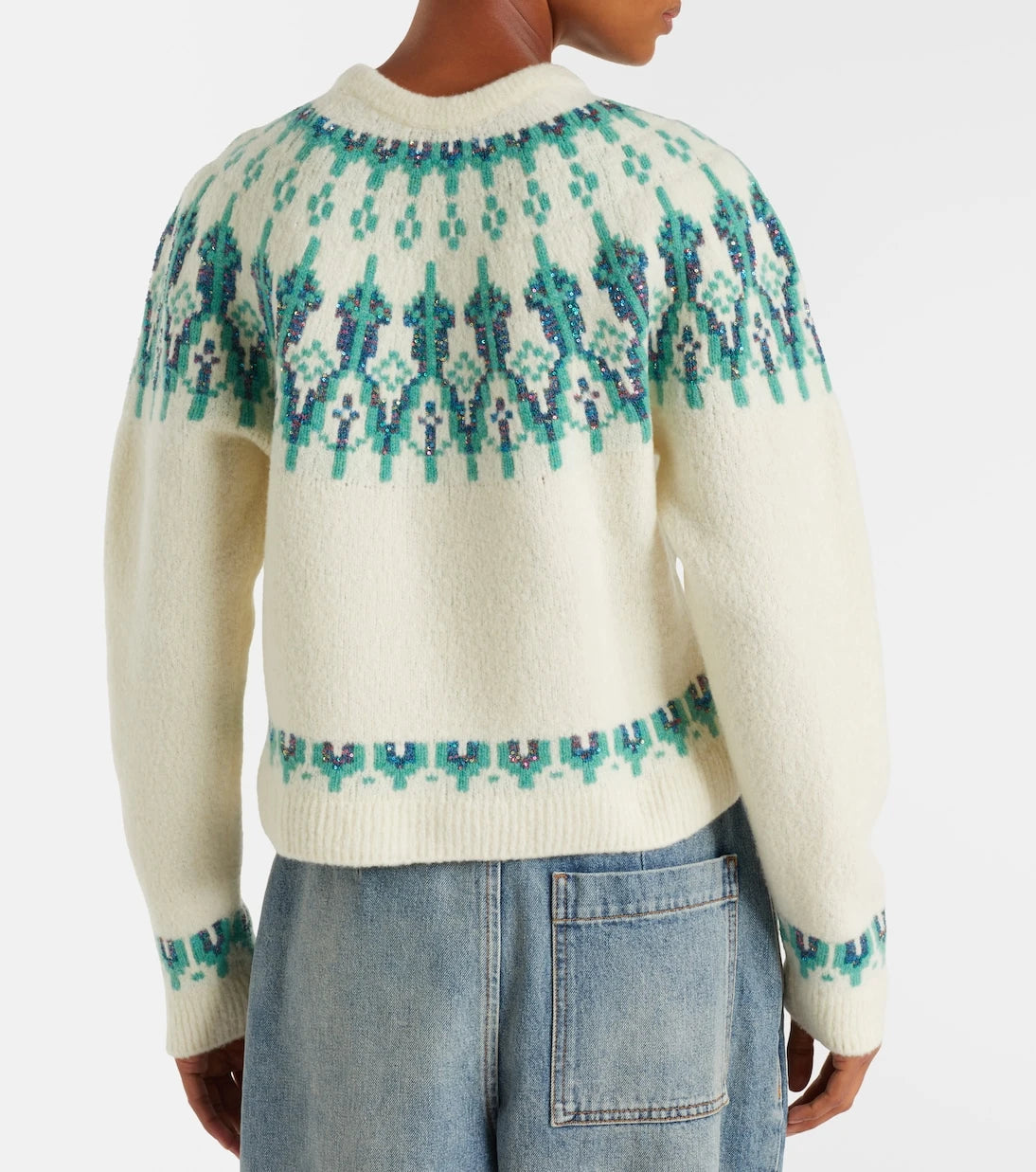 Loewe - Fair Isle sequined wool-blend sweater
