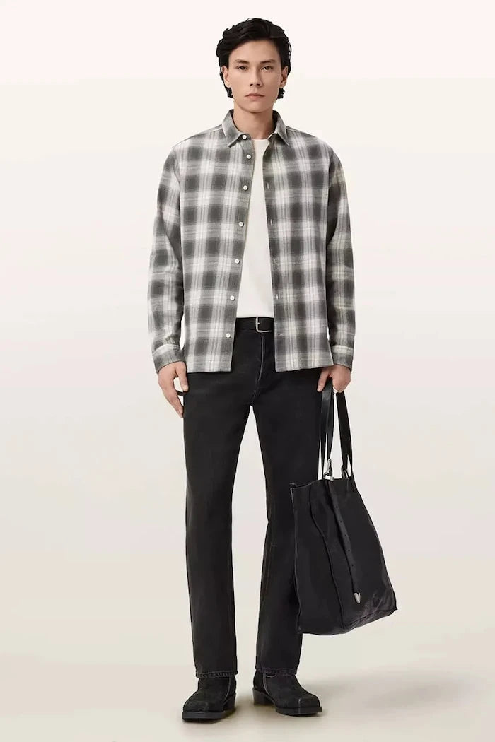 Памучна риза AllSaints KELBY