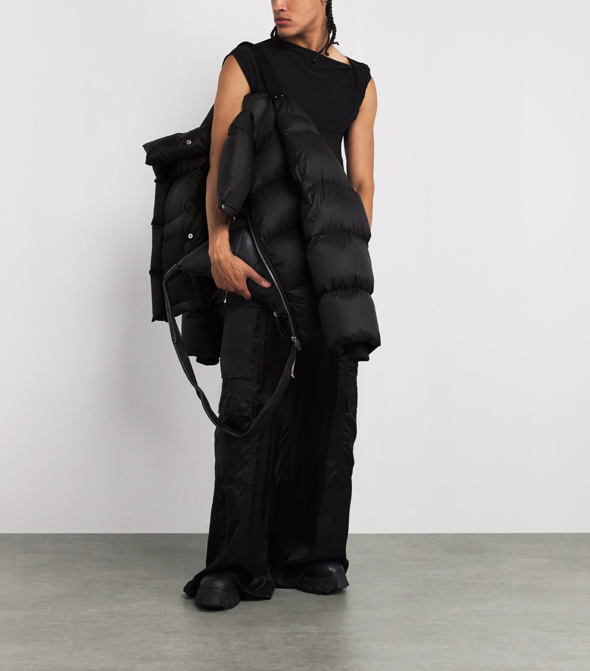 Rick Owens Black Down Turtle Puffer Jacket