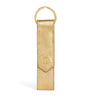 Gold Leather Metallic Flat Keyring
