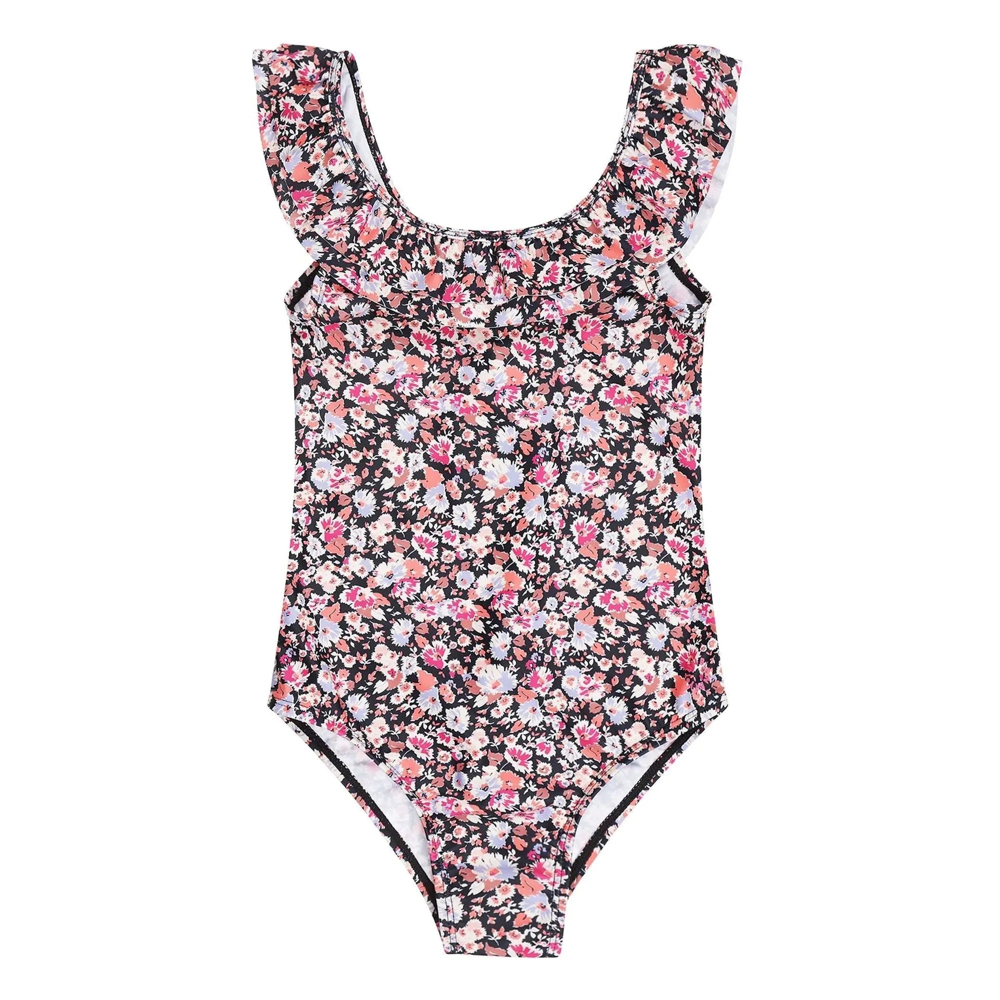 Tumble N'Dry - Teresina Floral Ruffle Swimsuit Recycled Fibers | Pink