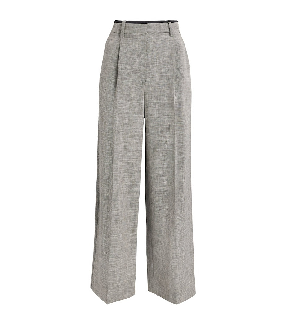 Maje Black Wide-Leg Tailored Trousers