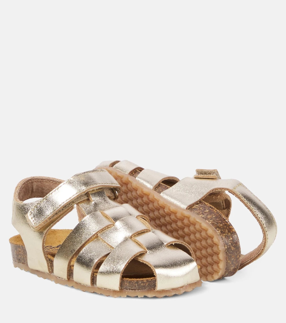 PèPè - Metallic leather sandals