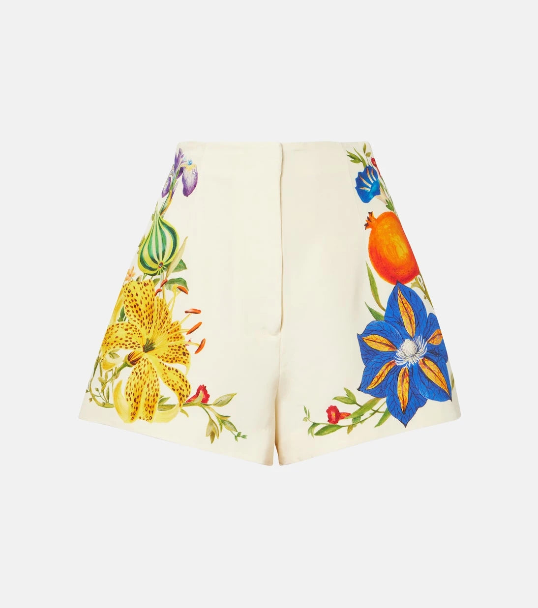 Alémais - Flores floral high-rise shorts