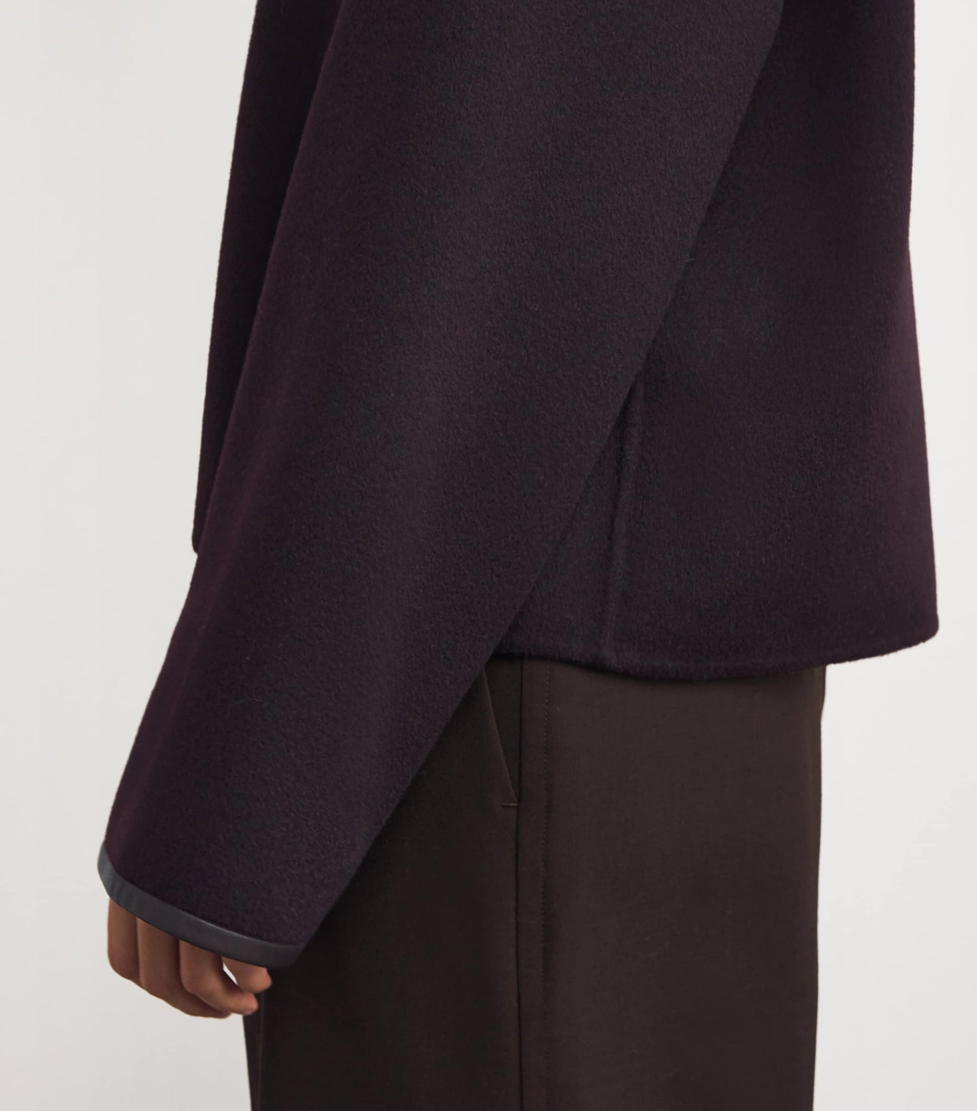 Yves Salomon Red Wool-Cashmere Double-Faced Top