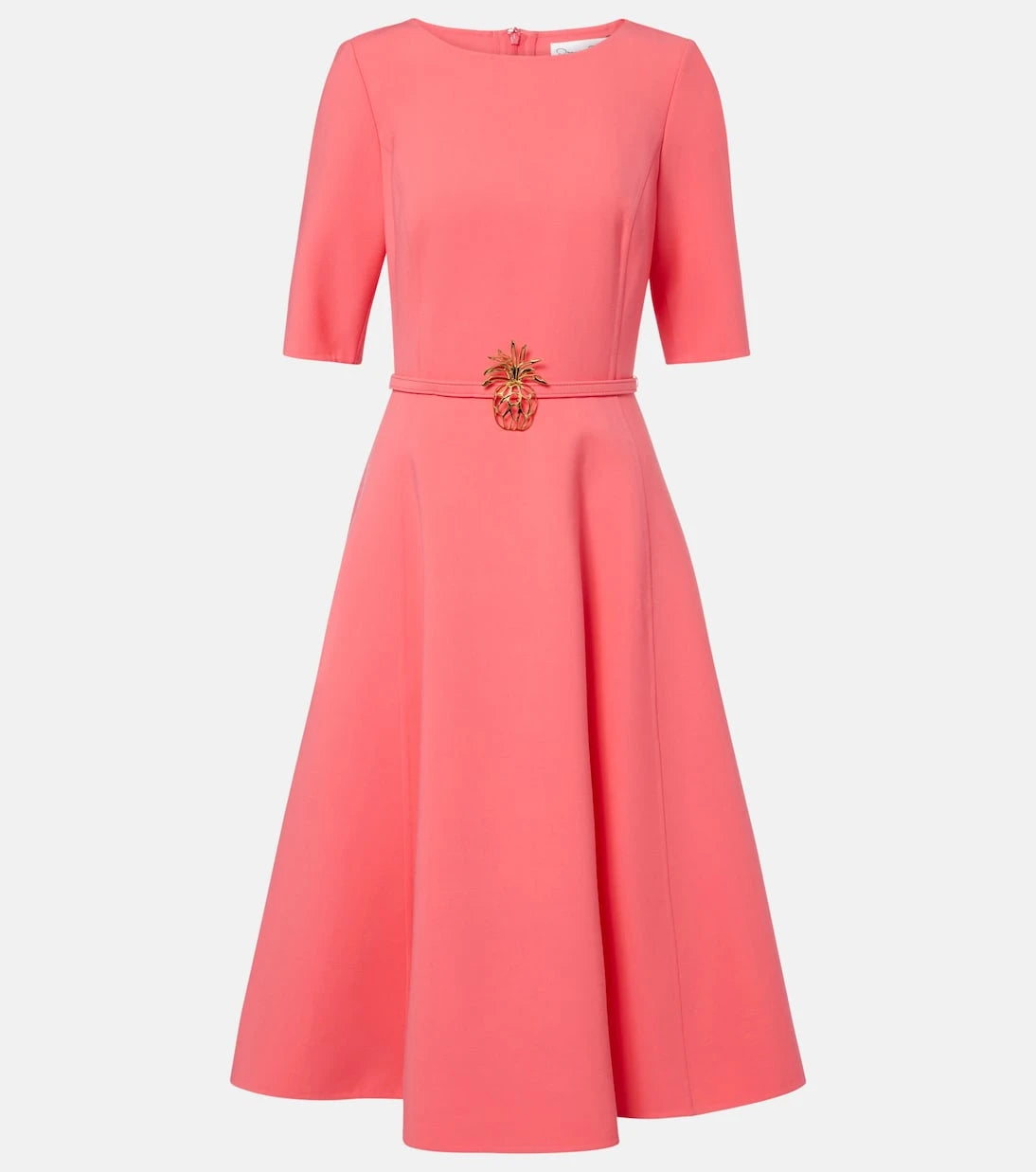 Oscar de la Renta - Belted wool-blend midi dress