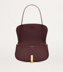 Saint Laurent Burgundy Mini Leather Flap Shoulder Bag