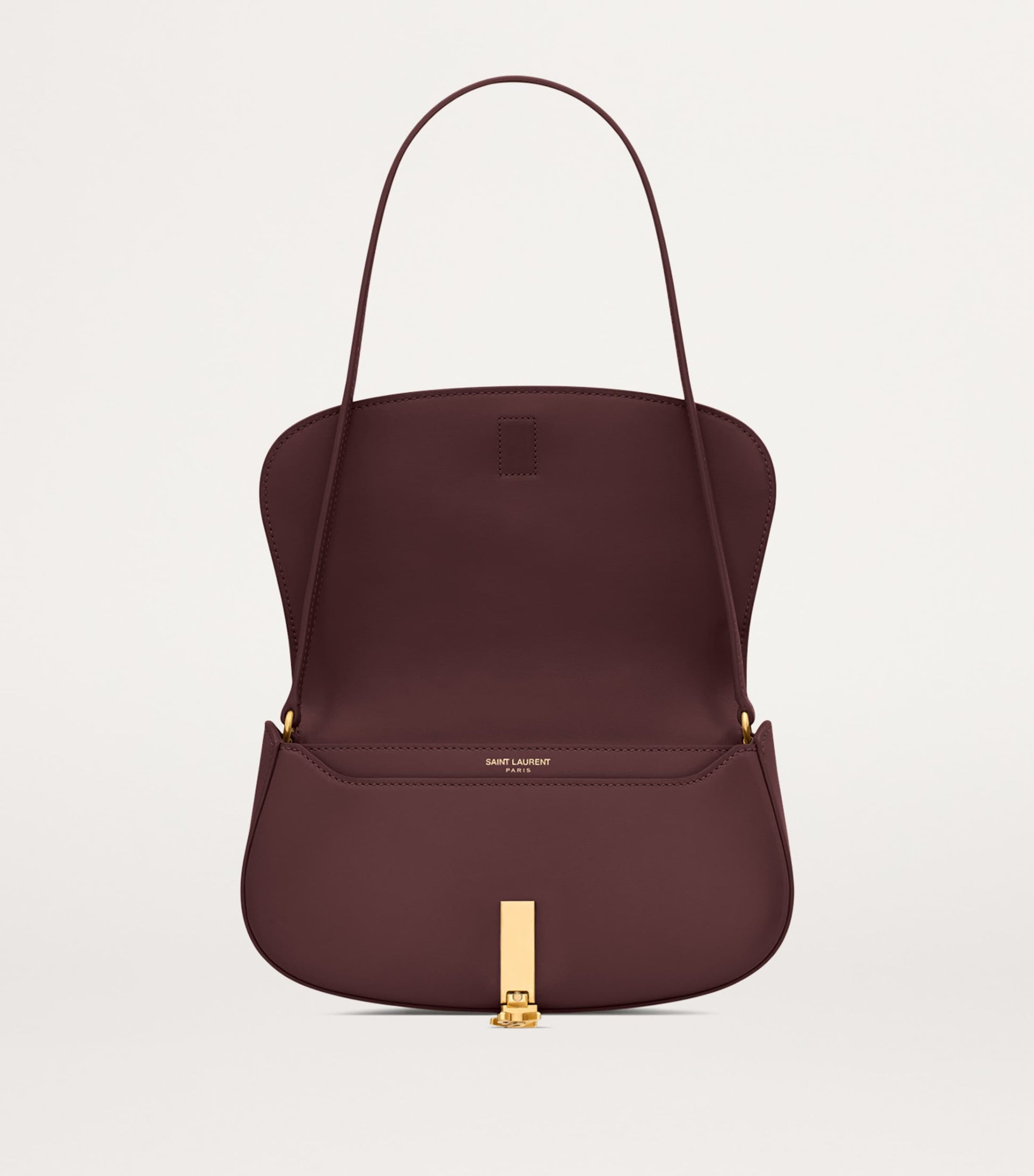 Saint Laurent Burgundy Mini Leather Flap Shoulder Bag