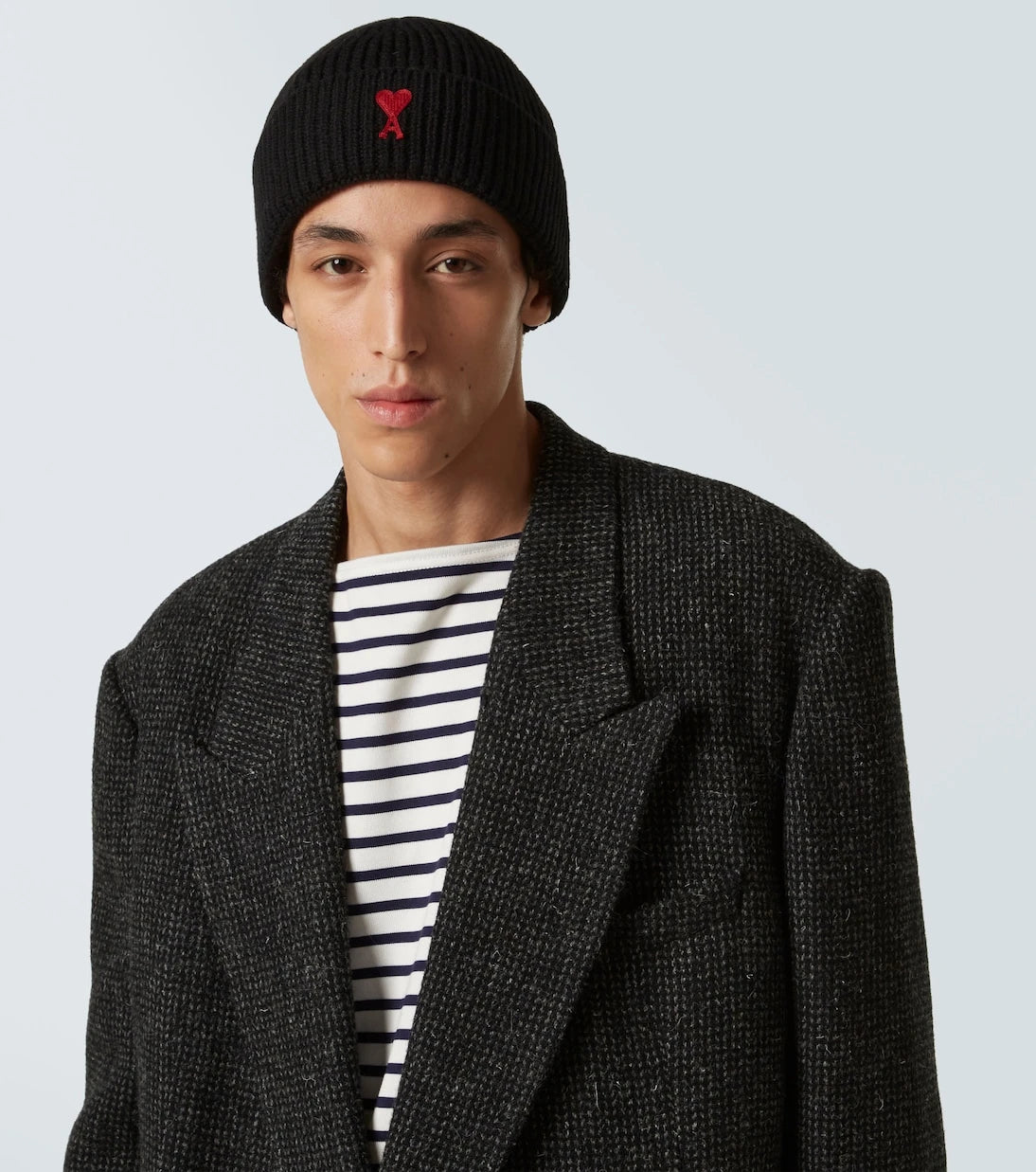 Ami Paris - Ami De Cœur ribbed-knit wool beanie