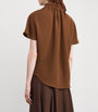 Edeline Lee Brown Ruff Blouse