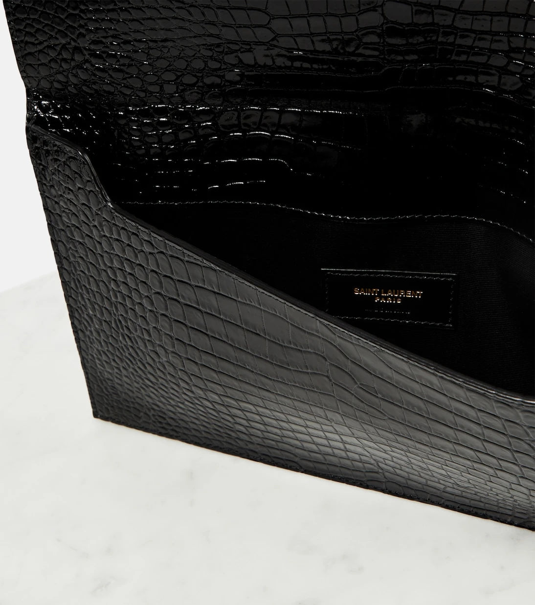 Saint Laurent - Uptown patent leather clutch