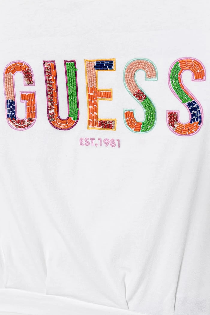 Guess Çocuklar için pamuklu elastanlı tişört
