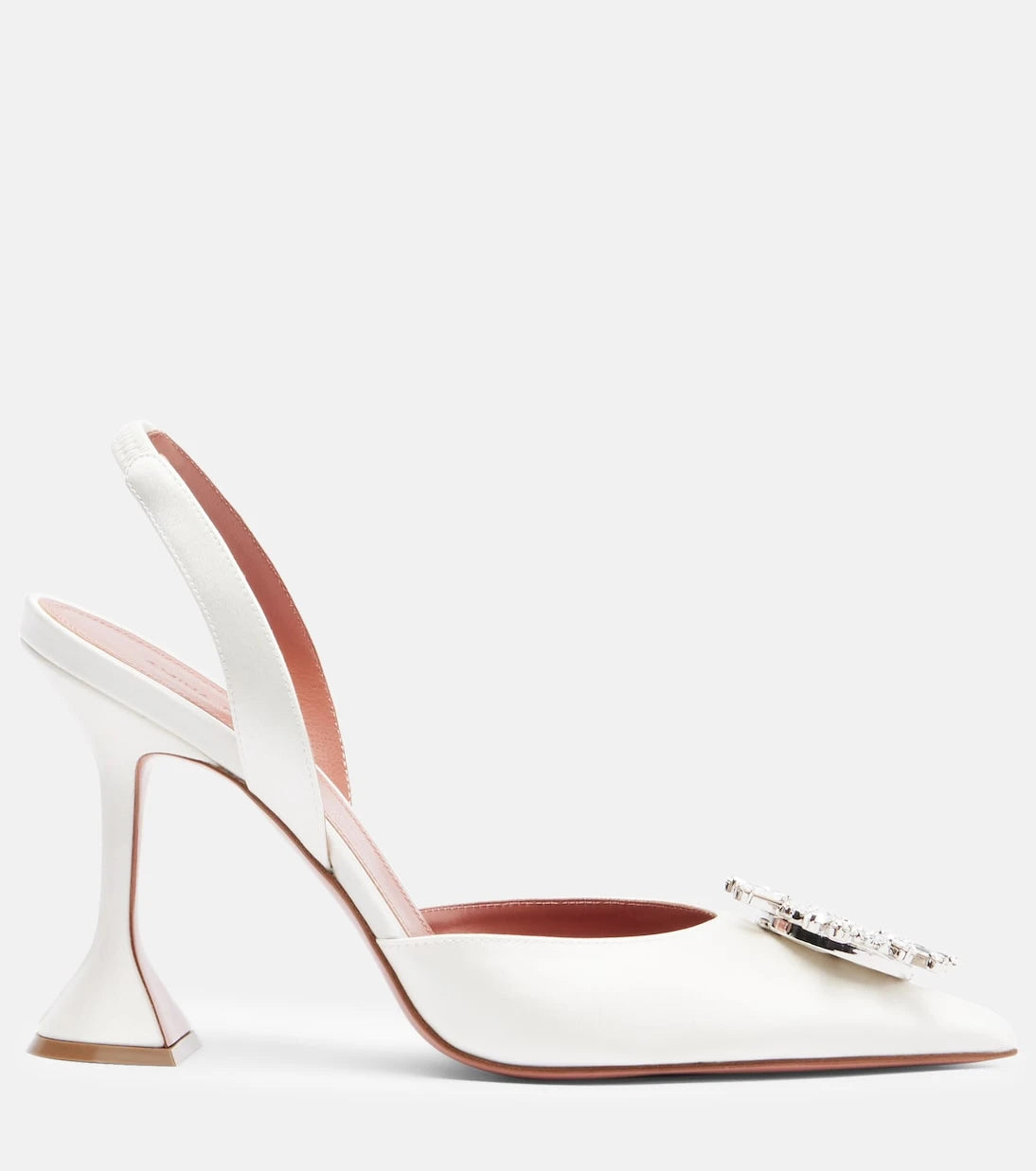 Amina Muaddi - Begum 70 satin slingback pumps