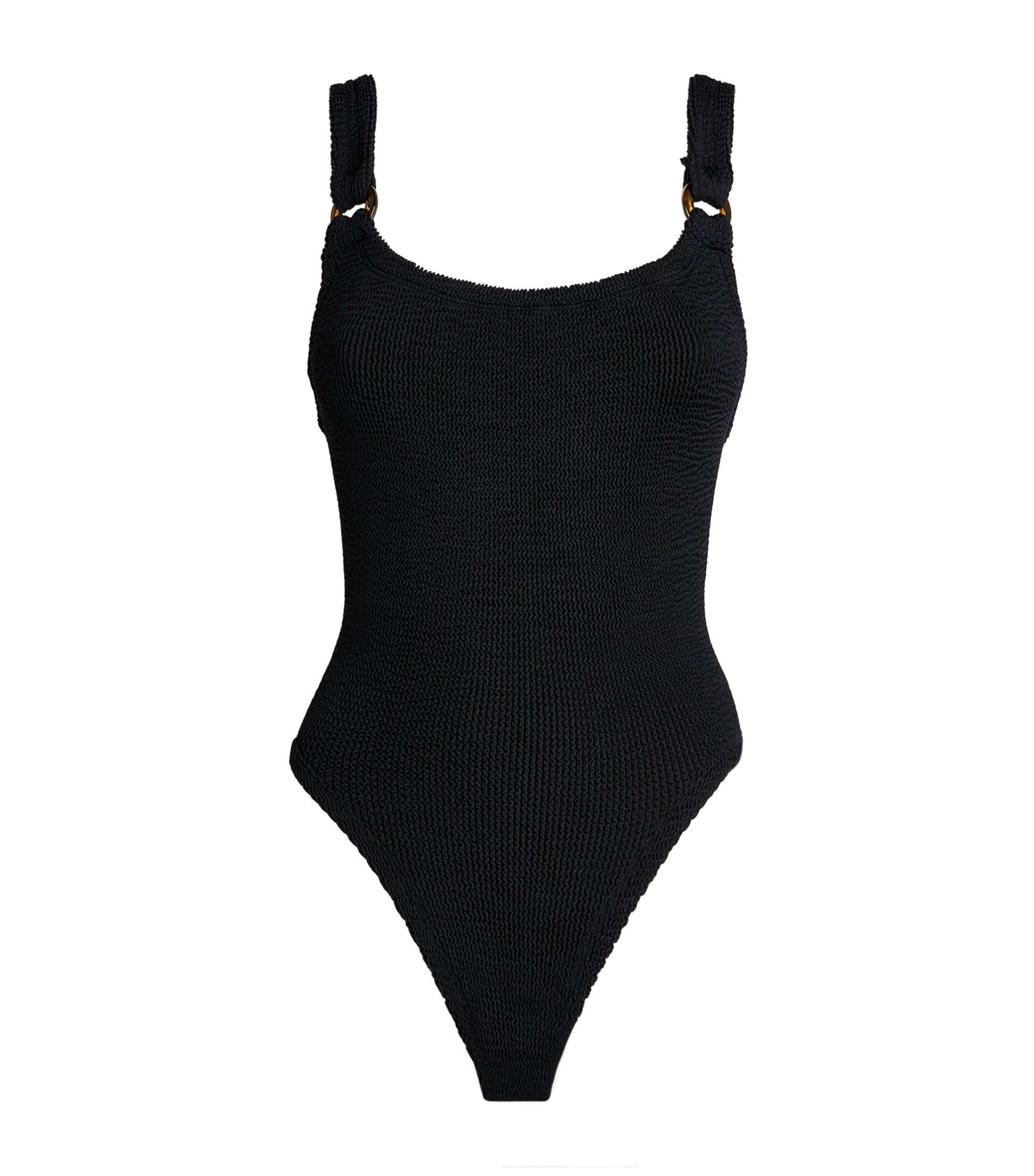Hunza G Black Domino Ring Swimsuit