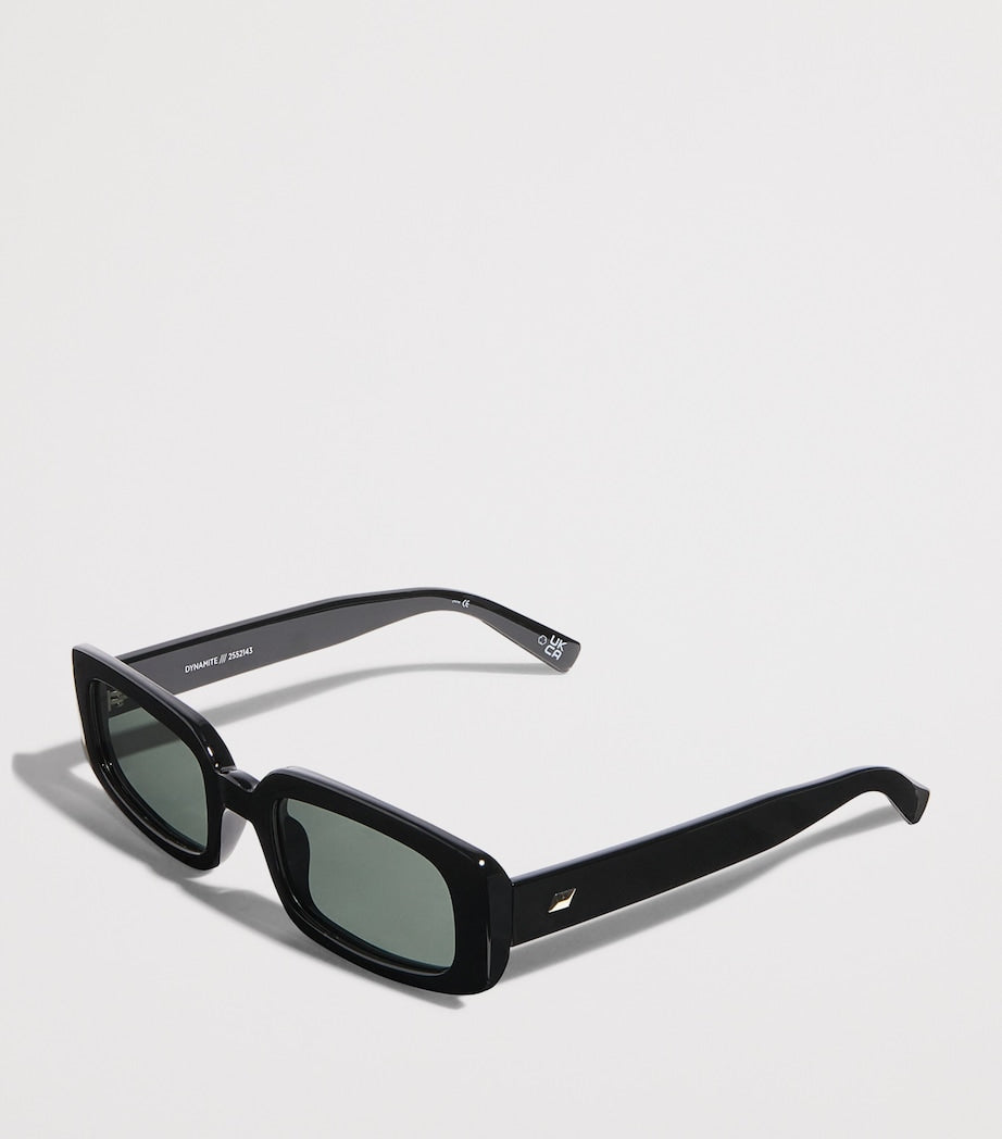 Black Rectangular Dynamite Sunglasses