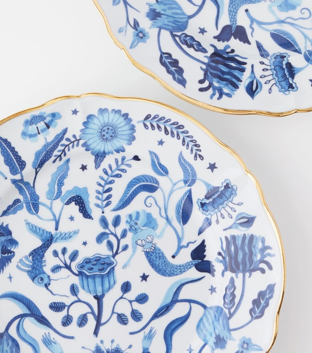 Bitossi - Marino set of 4 porcelain dinner plates