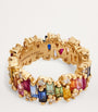 Suzanne Kalan Yellow Gold, Diamond and Sapphire Shimmer Audrey Ring
