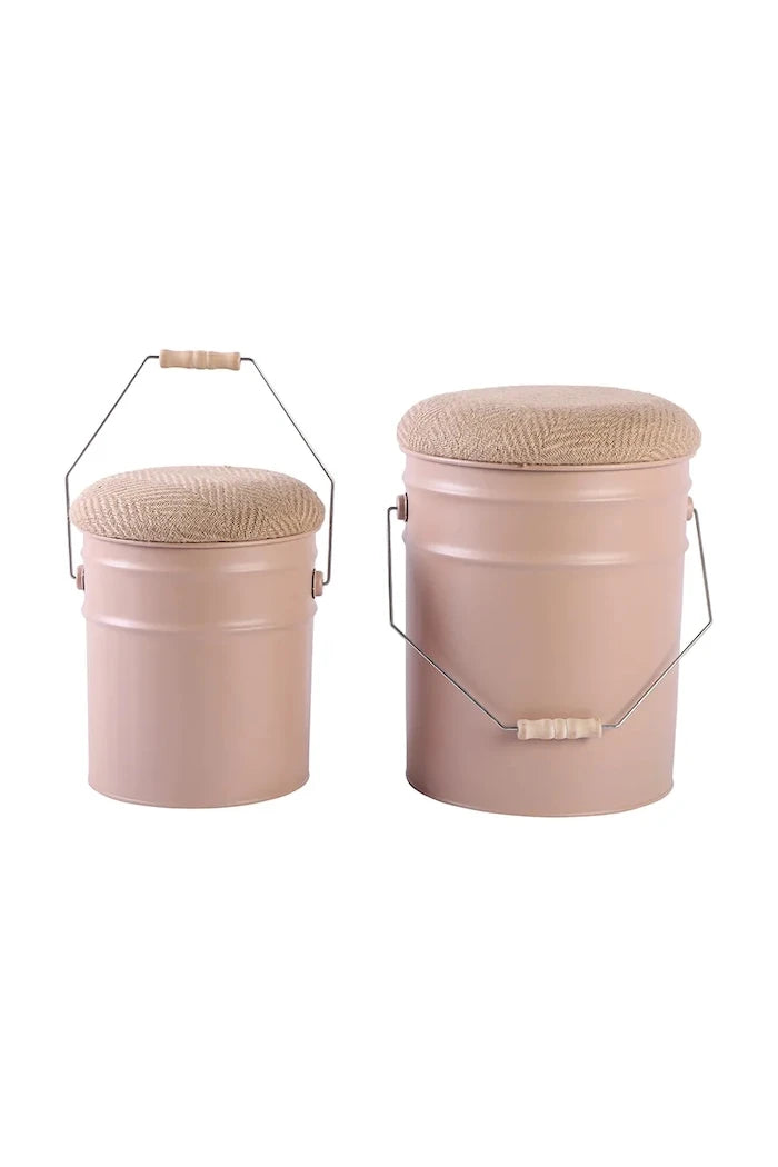 Табуретка с място за съхранение Leitmotiv Buckets 39 x 31 cm (2 броя)