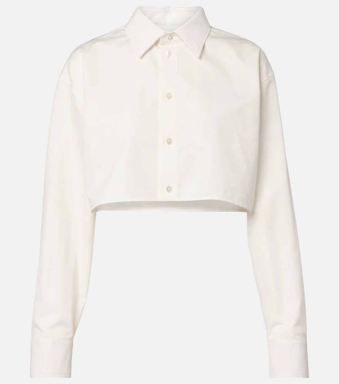 Balenciaga - Cropped cotton and silk poplin shirt