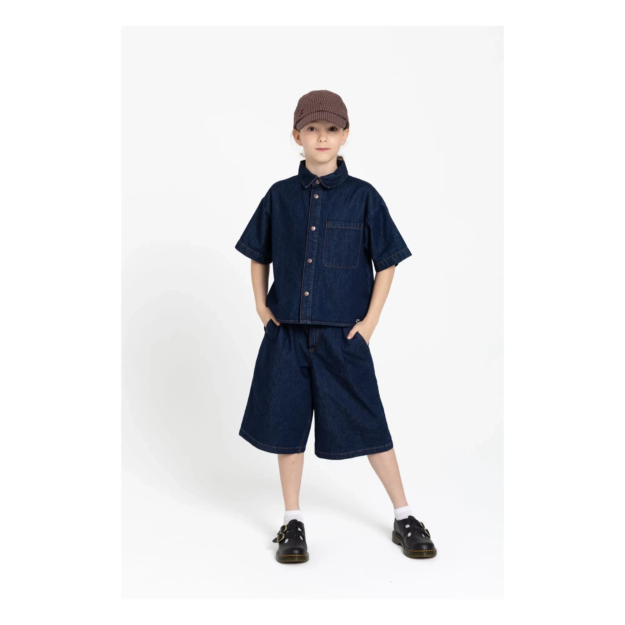 Finger in the nose - Bermuda shorts Denim Tate | Dark Blue