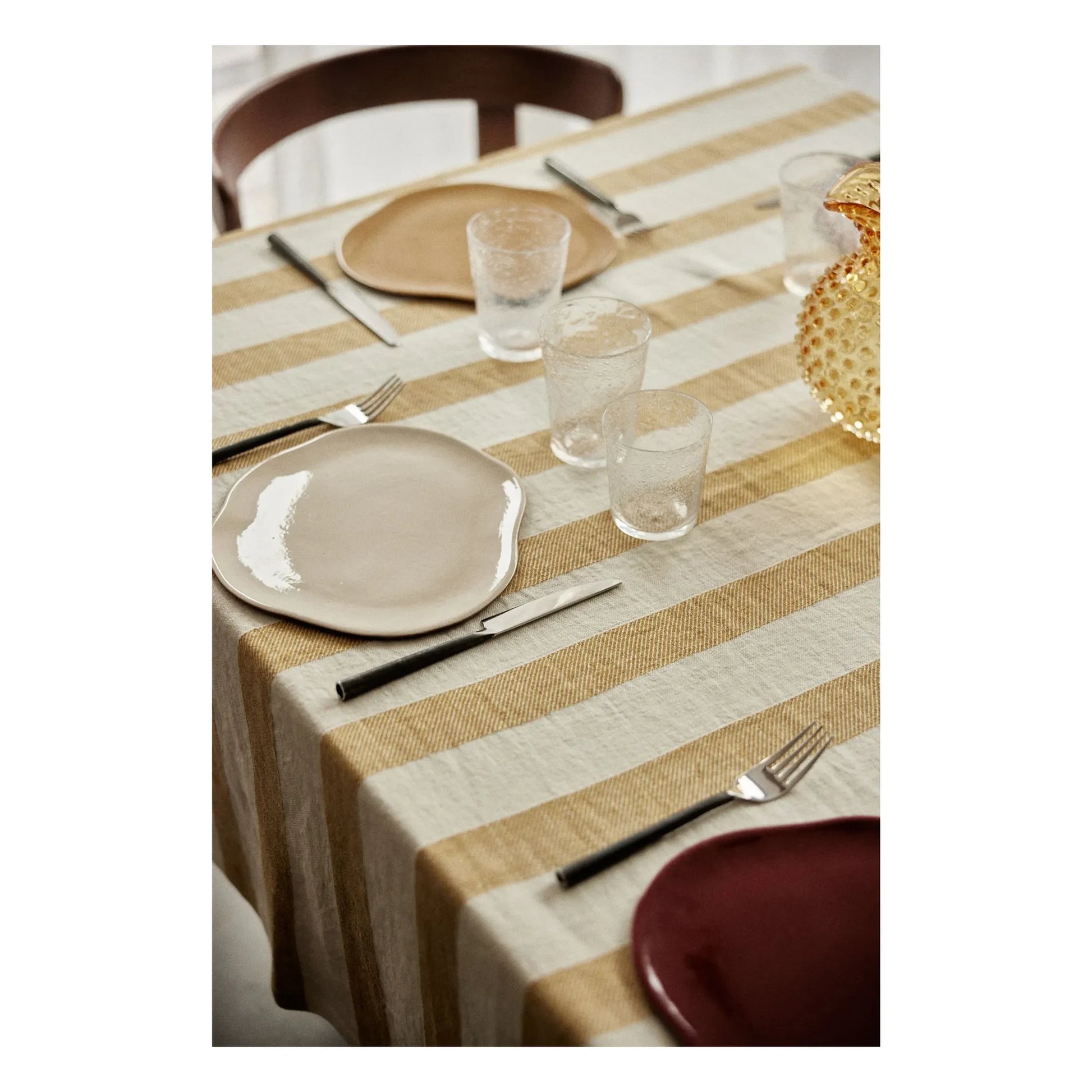 Gabrielle Paris - Bastide linen tablecloth | Yellow Curry colour