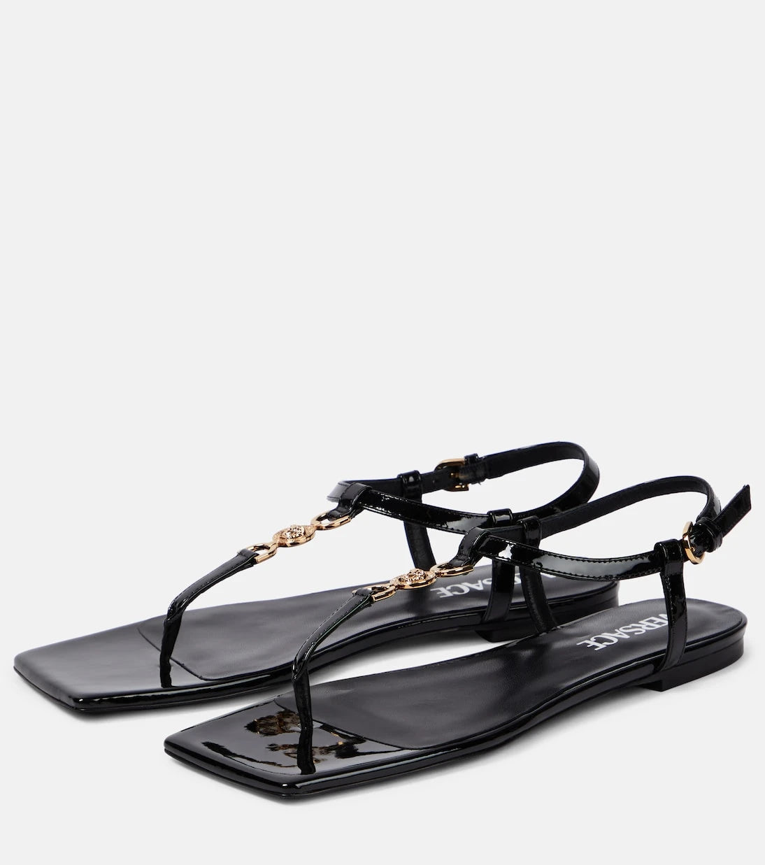 Versace - Medusa '95 deri parmak arası sandalet