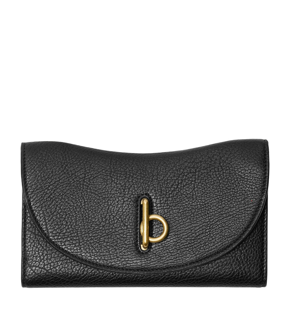Burberry Black Calf Leather Rocking Horse Continental Wallet