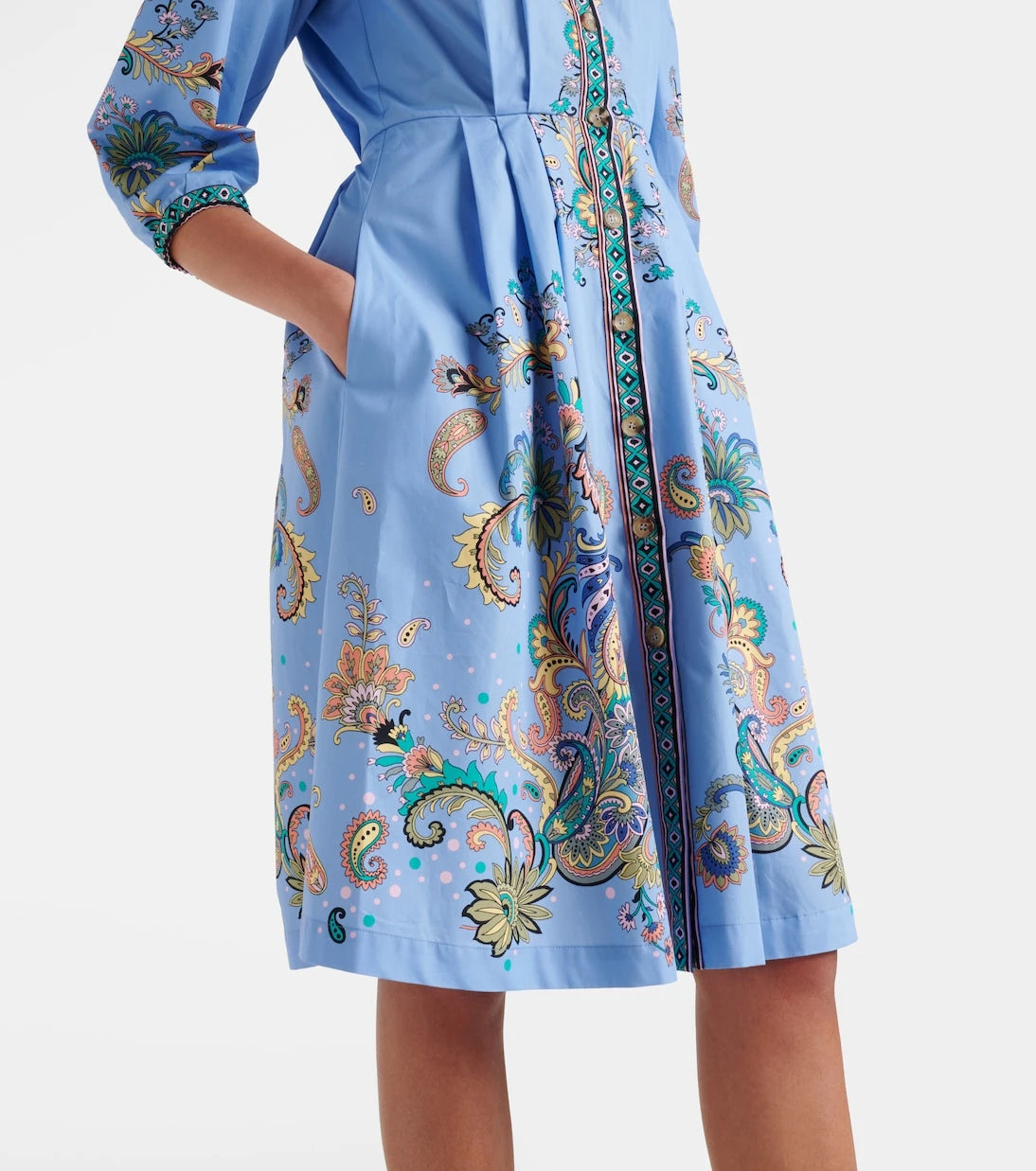 Etro - Printed cotton shirt dress