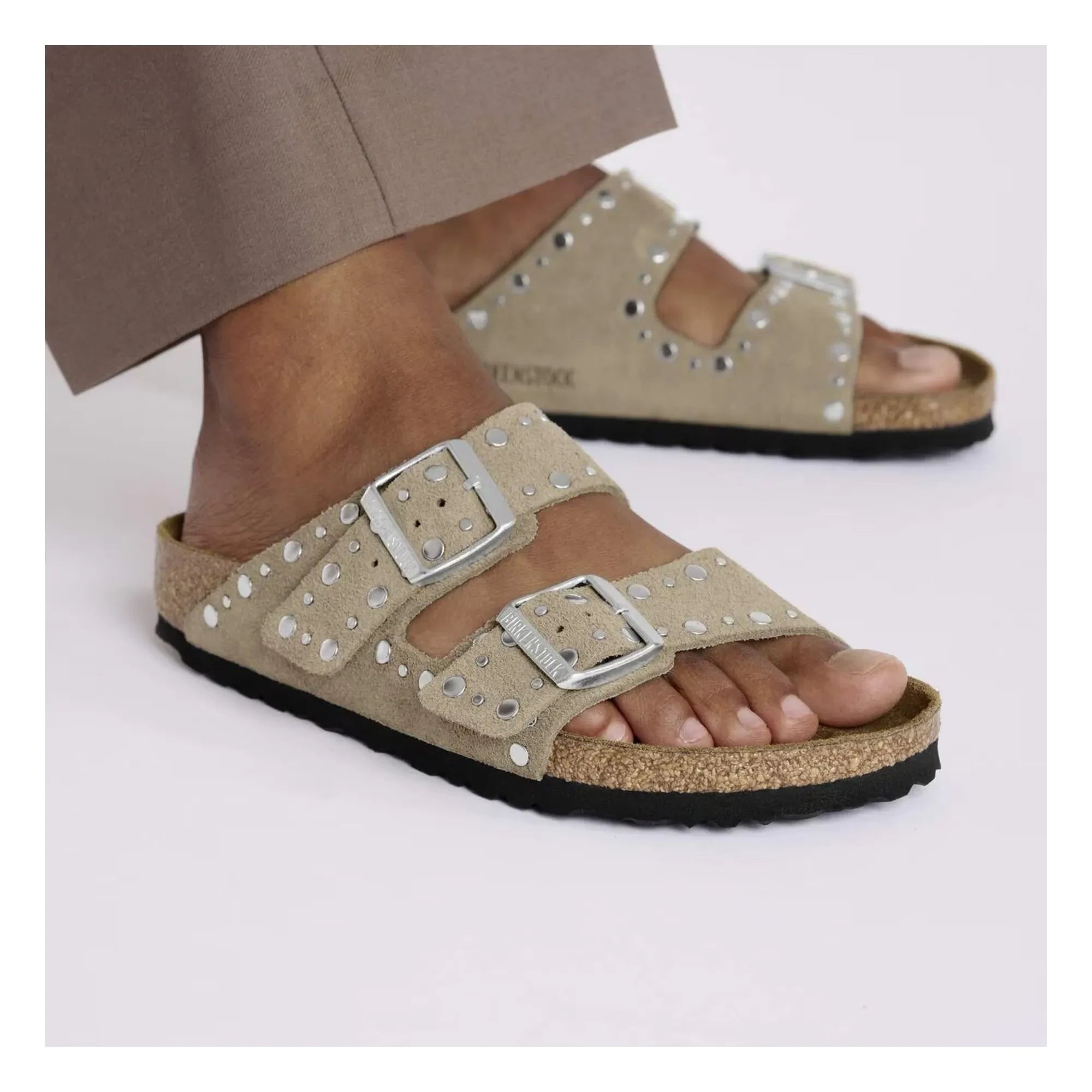 BIRKENSTOCK - Sandals Arizona Rivet Sweden | Taupe brown