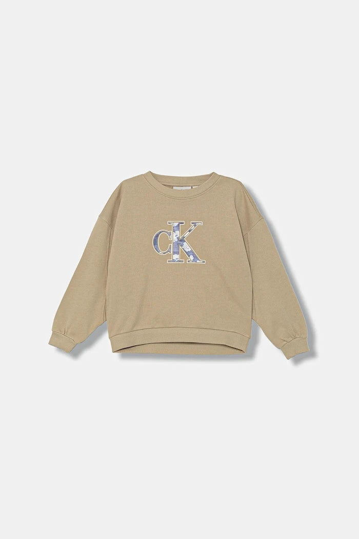 Calvin Klein Jeans Çocuk Pamuklu Sweatshirt