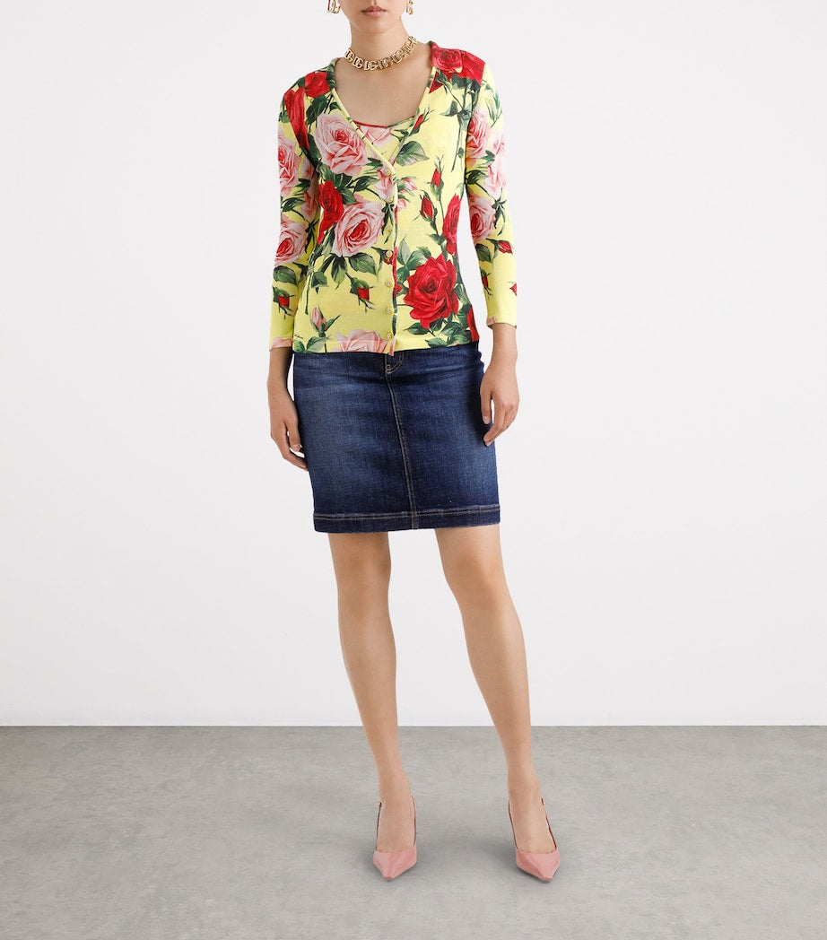 Multi Silk Floral Tank Top