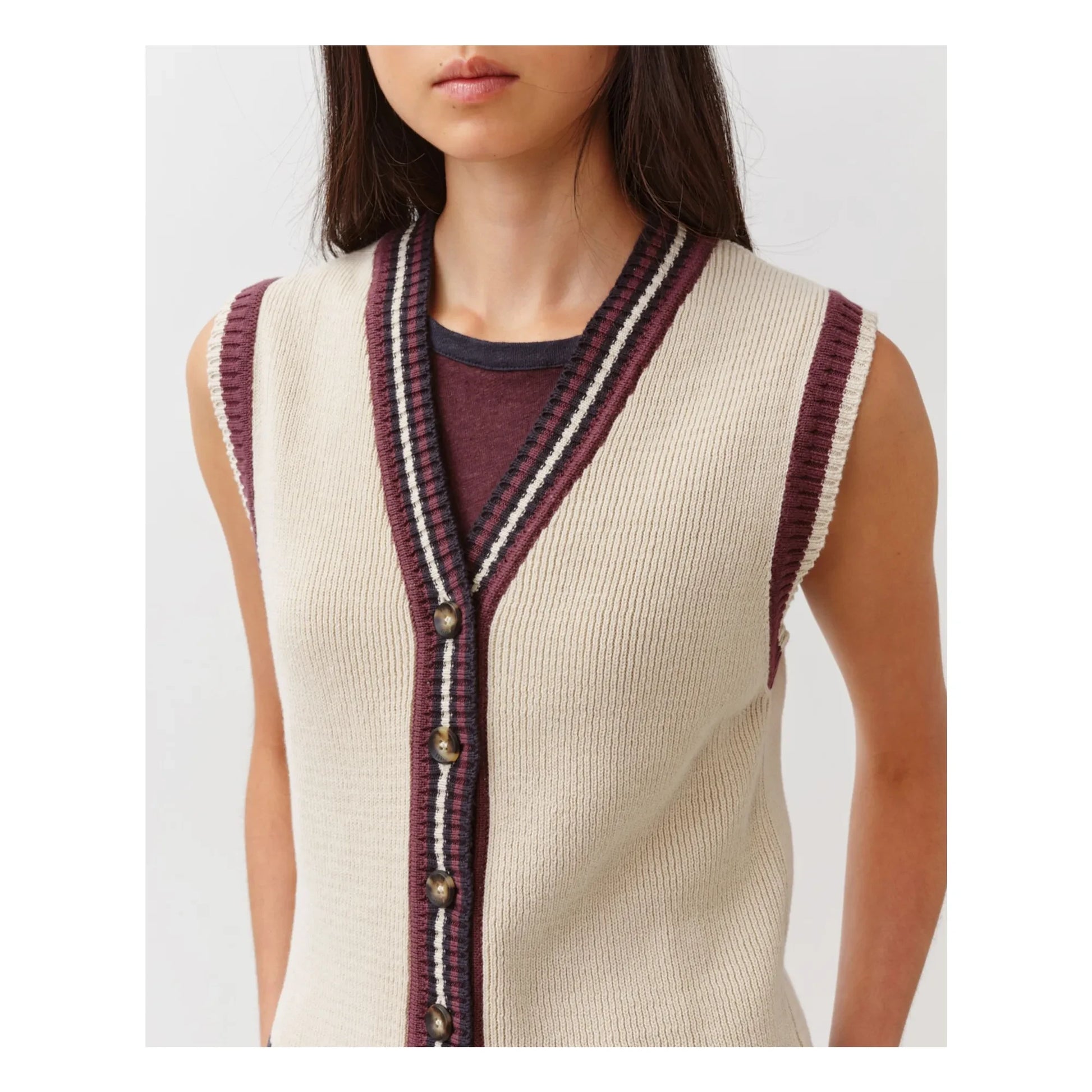 Diega - Gifao Cotton Vest | Ecru