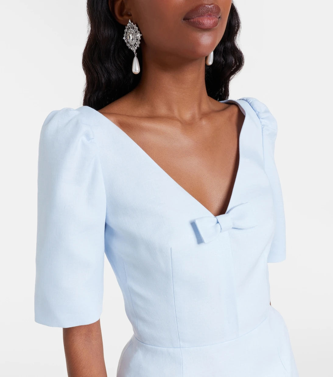Shushu/Tong - Bow-detail linen minidress