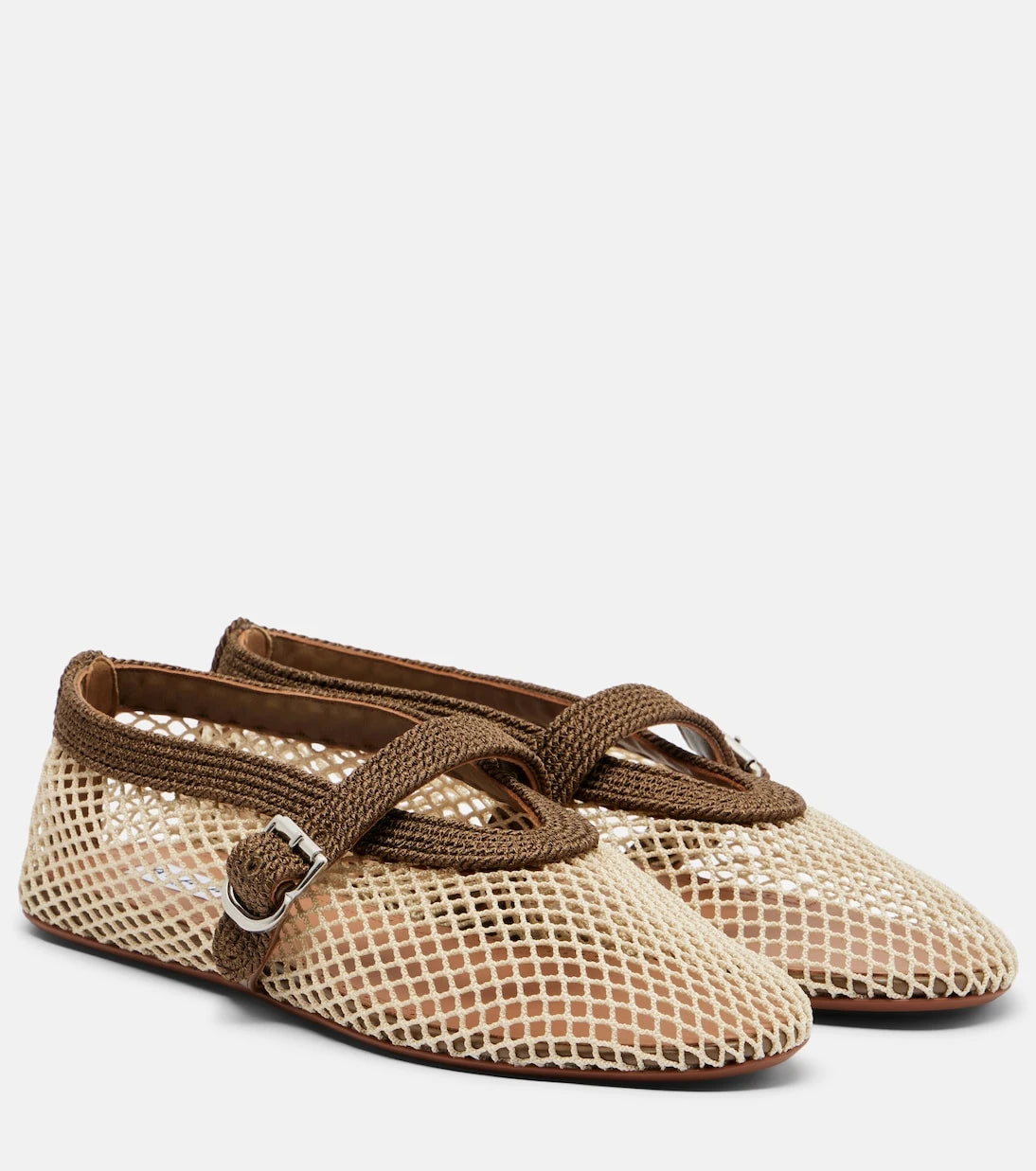 Alaïa - Fishnet Mary Jane flats