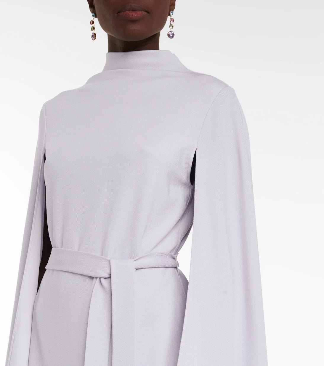 Safiyaa - Harper caped stretch-jersey top