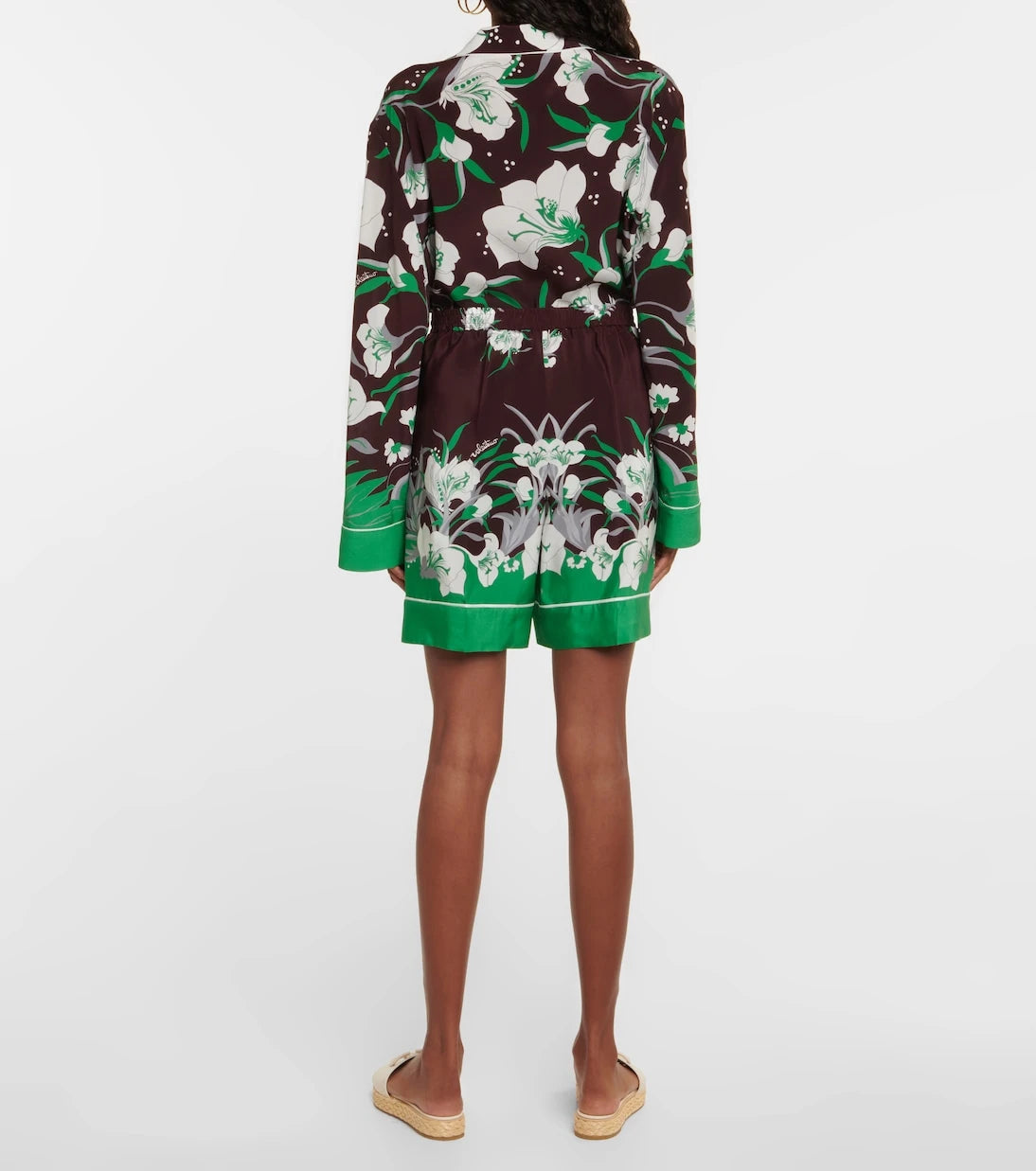 Valentino - Printed silk shorts