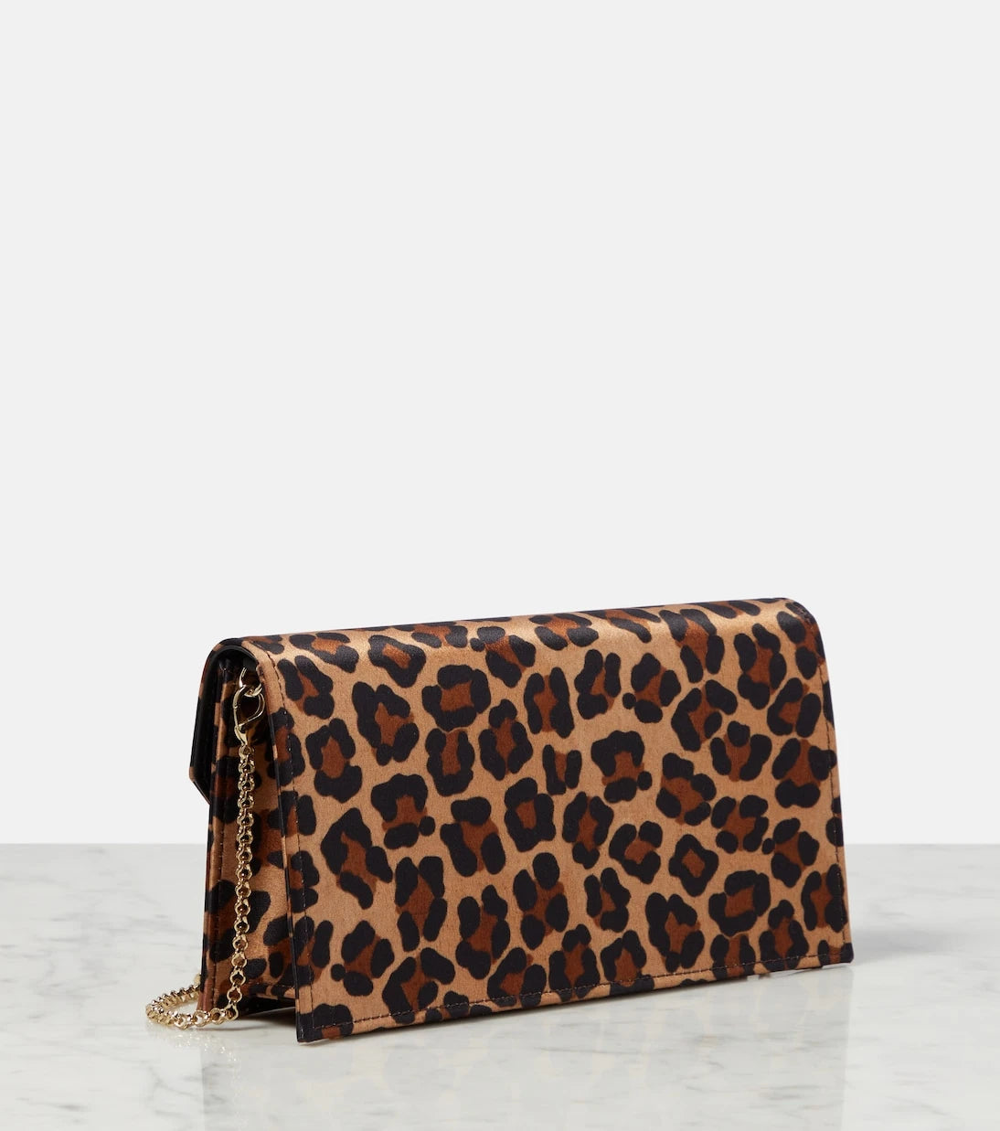 Christian Louboutin - Loubi54 leopard-print satin clutch