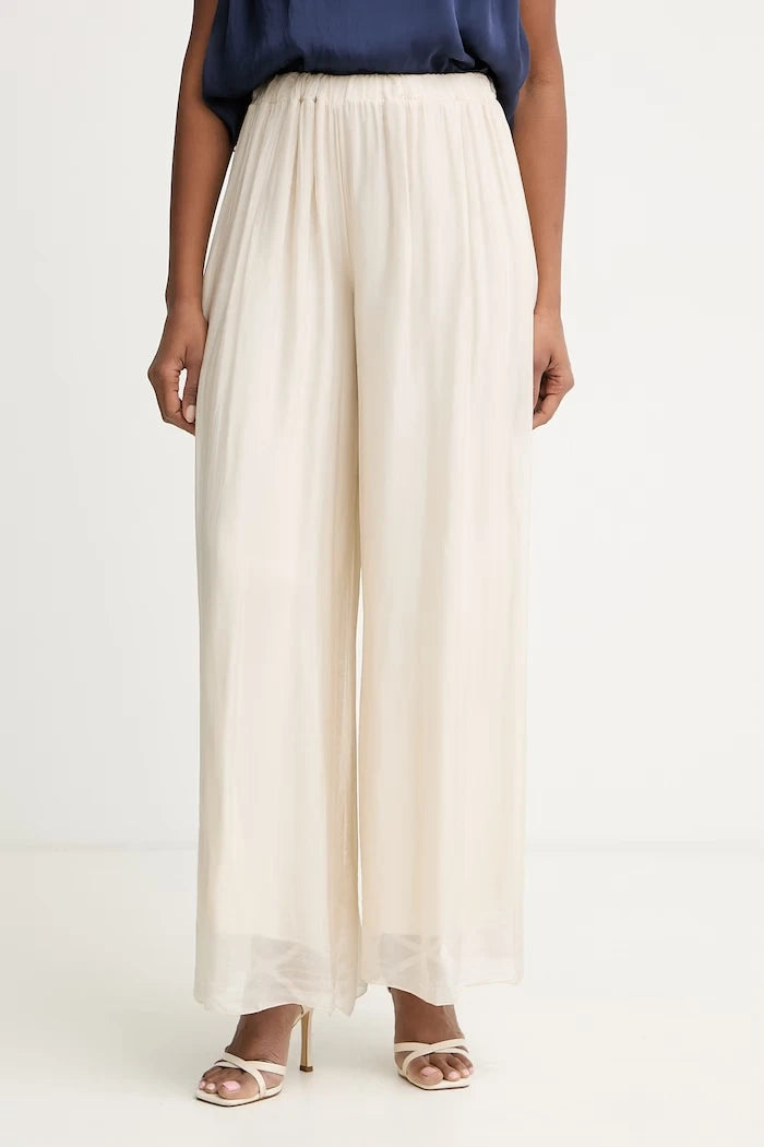 Haveone kadın palazzo pantolon, ipek ilaveli