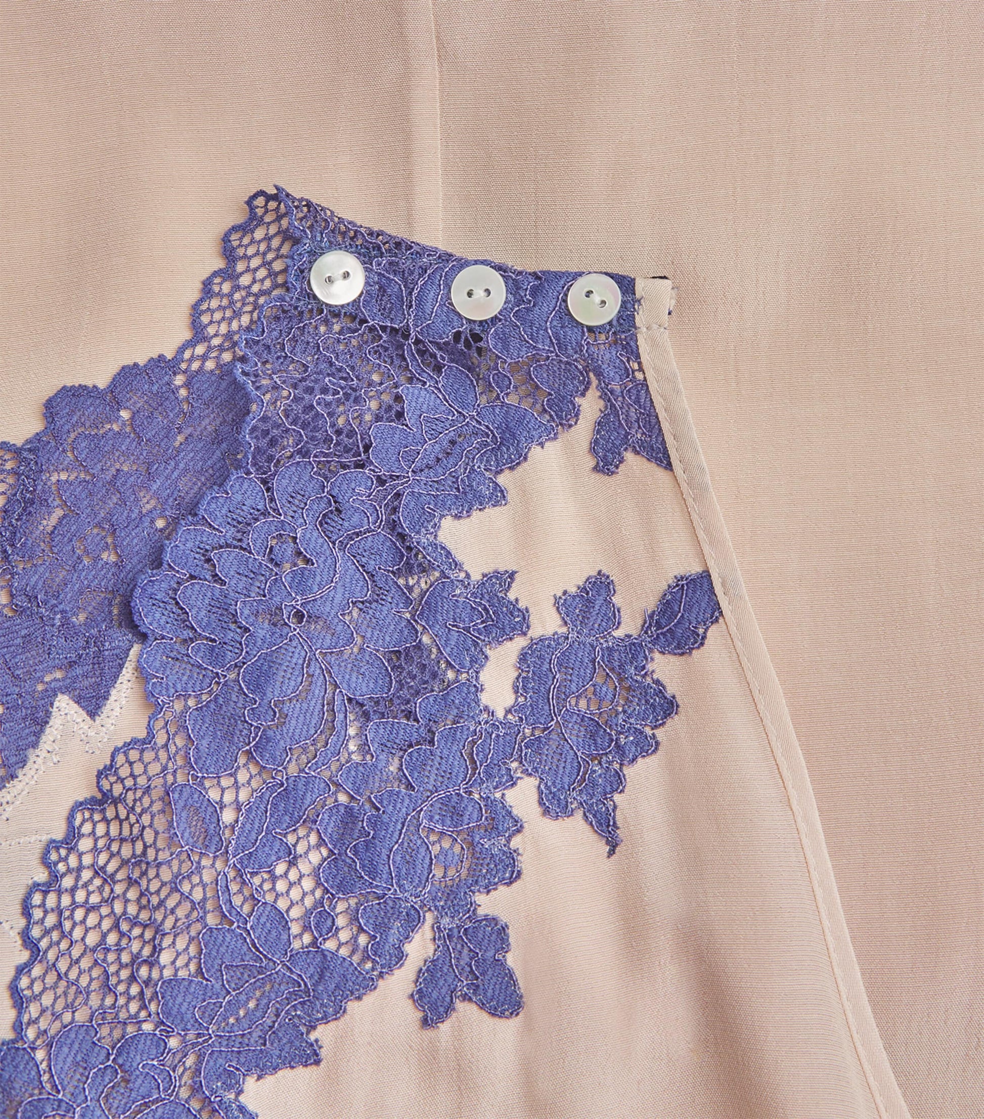 Bocan Pink Lace-Trim Slip Dress