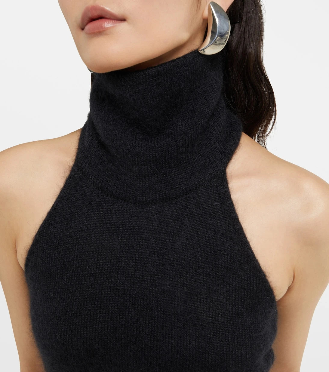 Magda Butrym - Halterneck mohair-blend maxi dress