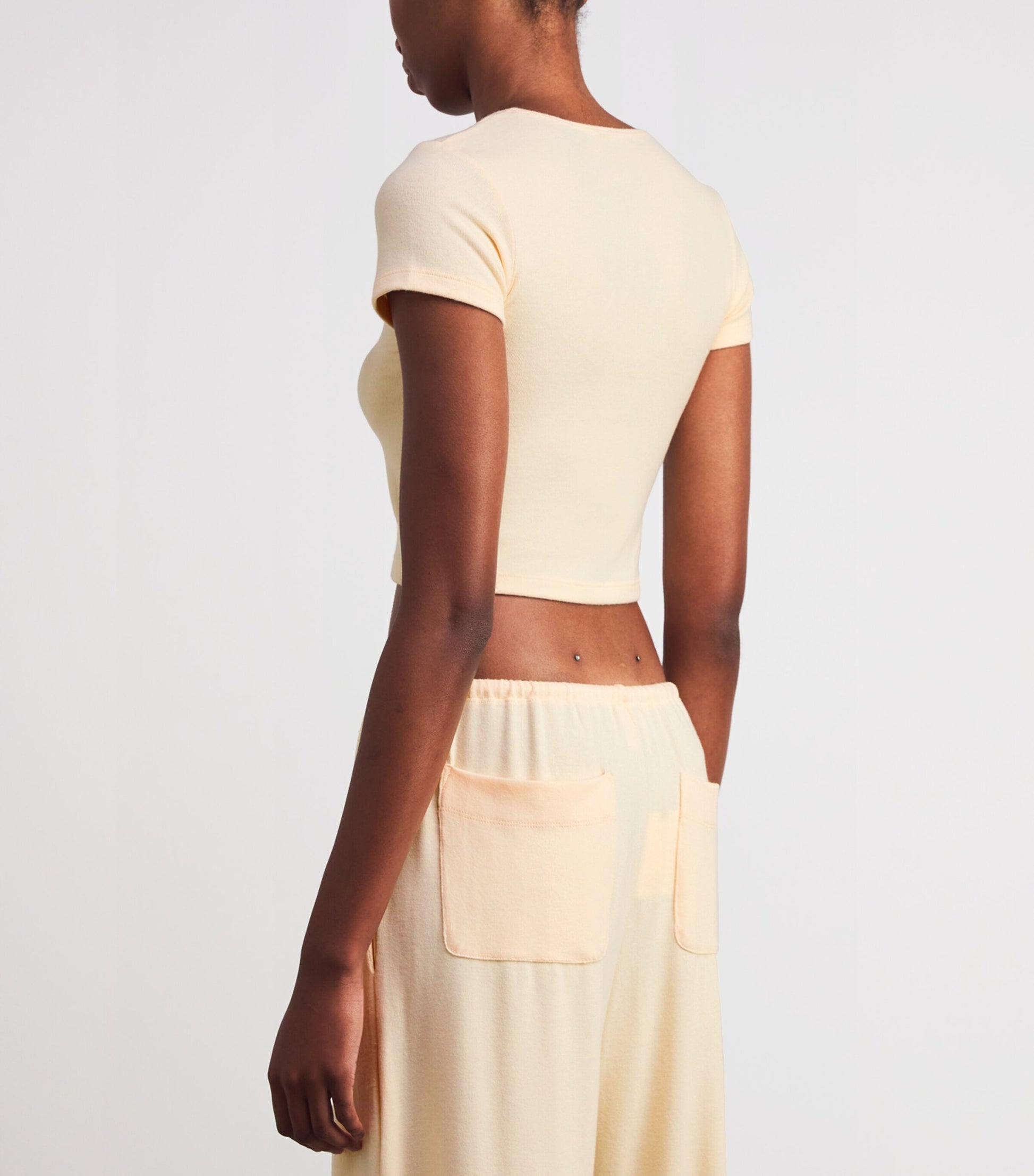 Yellow Lauren Cropped T-Shirt