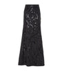 Brunello Cucinelli Black Embellished Maxi Skirt