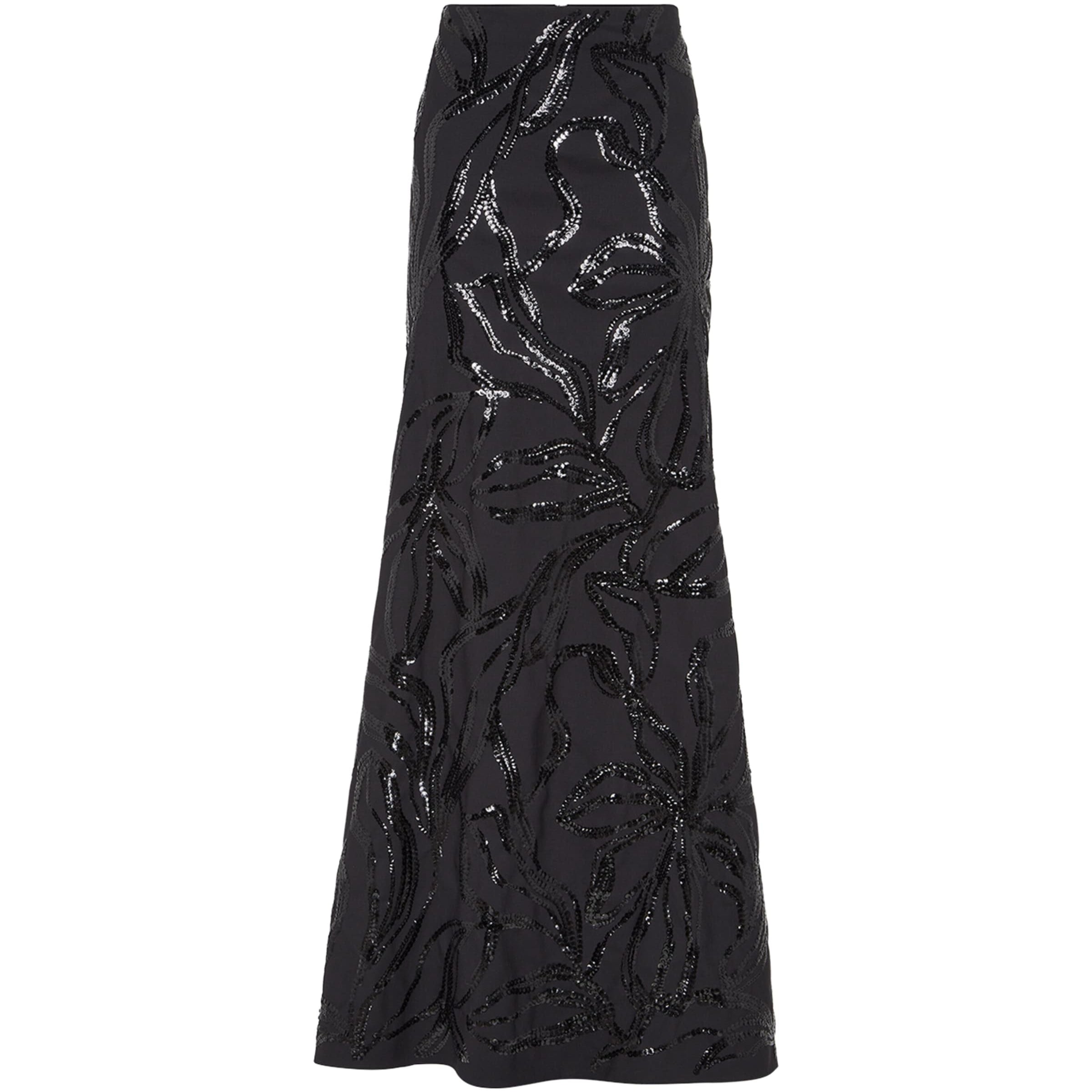 Brunello Cucinelli Black Embellished Maxi Skirt
