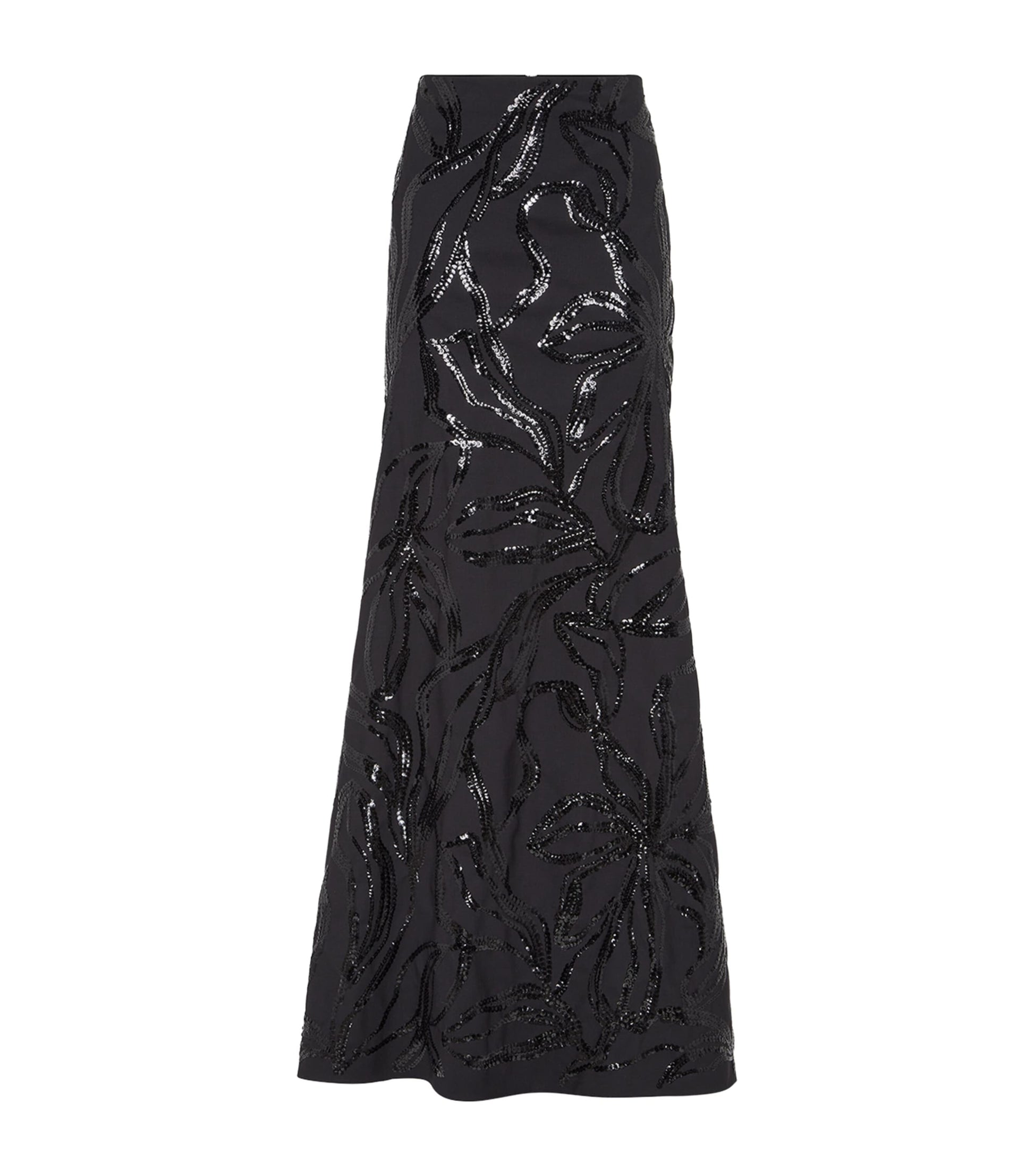 Brunello Cucinelli Black Embellished Maxi Skirt