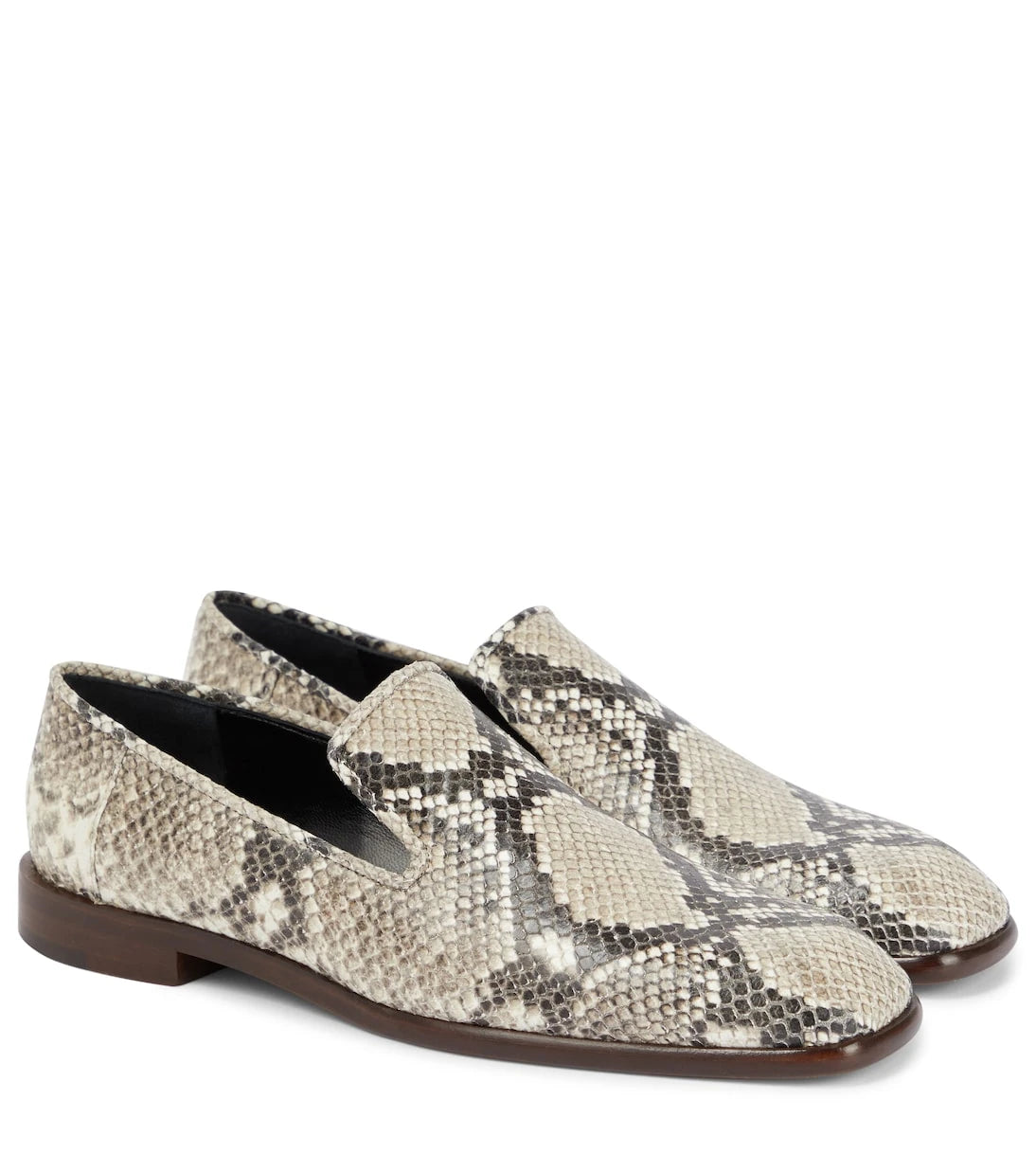 Victoria Beckham - Hanna snake-print leather loafers