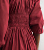 DÔEN Red Organic Cotton Quintessa Midi Dress