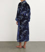 Velvet Embroidered Dahlia Robe ROYAL BLUE/NAVY